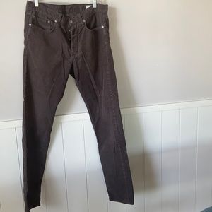Men’s grey-brown rag & bone corduroys fit 2 slim